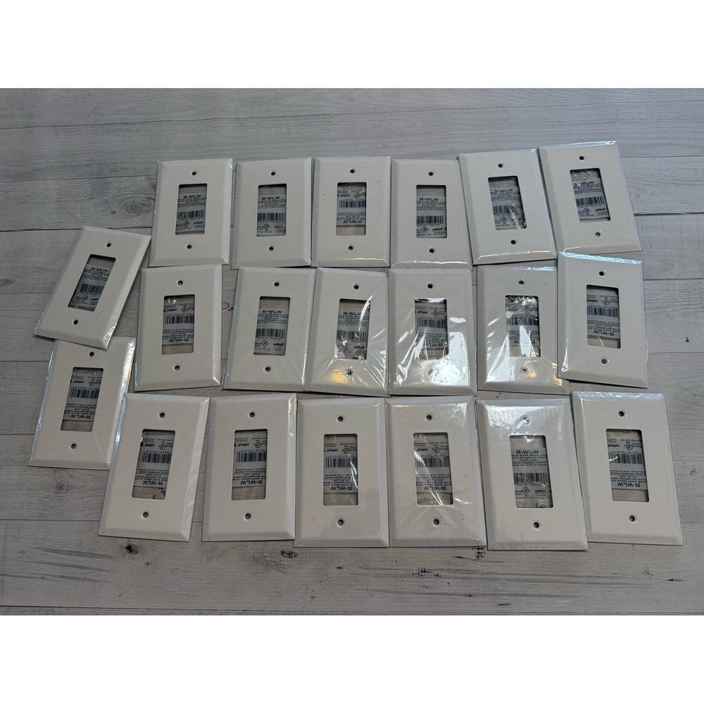 TayMac WJW-R metal jumbo white smooth single‎ decorator device wall plate bundle